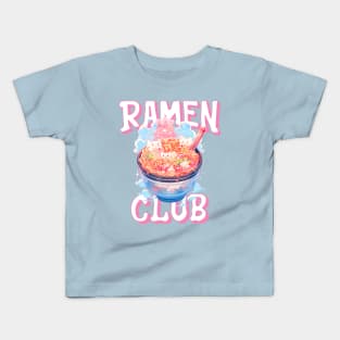 Ramen Club Noodles Cats Kawaii Japanese Cute Kids T-Shirt